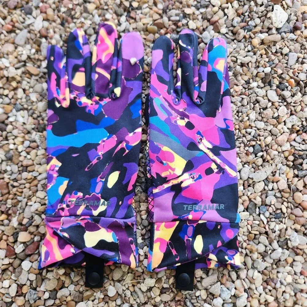 Terramar Climasense 3.0 Gloves Colorful Camo Womens Size Large Rising Sun W9218